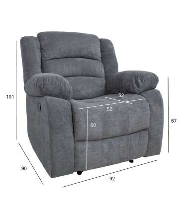 Tugitool MALINA manuaalne recliner, hall