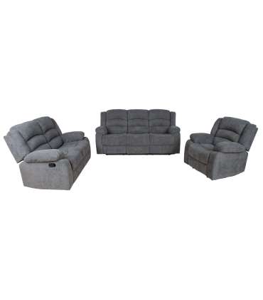 Diivan MALINA 2-kohaline manuaalne recliner, hall