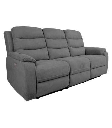 Diivan MIMI 3-kohaline elektriline recliner 208x93xH102cm, hall