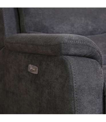 Диван-кресло MIMI 3-местный, 208x93xH102см, электрическое кресло, серый