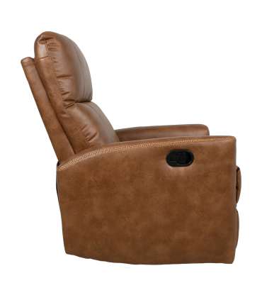 Tugitool DIEGO kiikuv ja pöörlev manuaalne recliner 78x95xH103cm, konjakipruun
