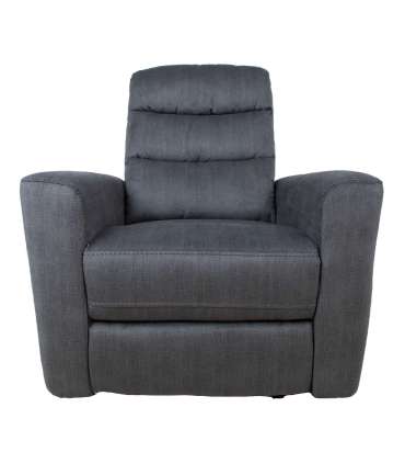 Кресло-реклайнер GASTON с электрическим механизмом, серый бархат