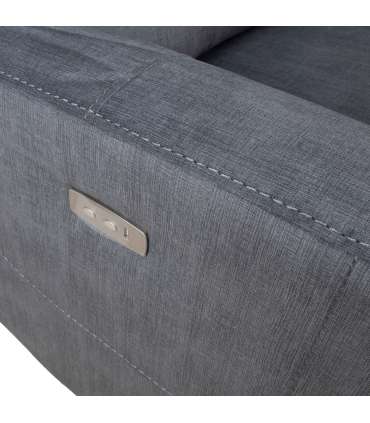 Кресло-реклайнер GASTON с электрическим механизмом, серый бархат