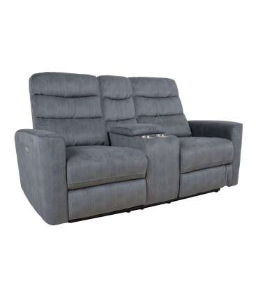 Diivan GASTON 2-kohaline elektriline recliner, hall samet