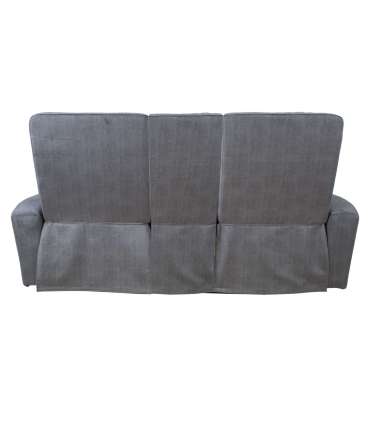 Диван-реклайнер GASTON 2-местный, с электрическим механизмом, бархат серый