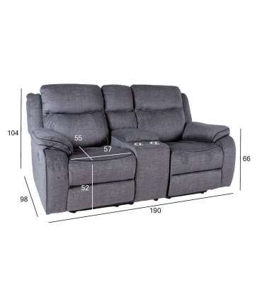 Diivan GENTRY 2-kohaline manuaalne recli