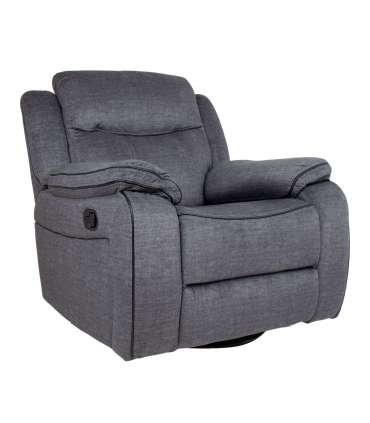 Tugitool GENTRY kiikuv ja pöörlev manuaalne recliner, hall