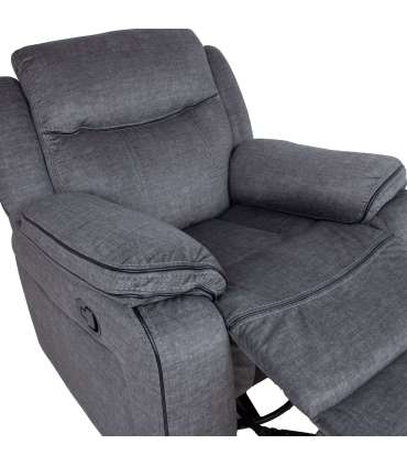 Tugitool GENTRY kiikuv ja pöörlev manuaalne recliner, hall