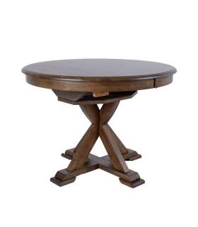 Söögilaud JAMES D106+46xH76cm, rustik ta