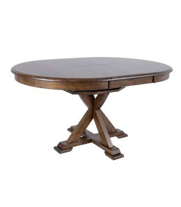 Söögilaud JAMES D106+46xH76cm, rustik ta