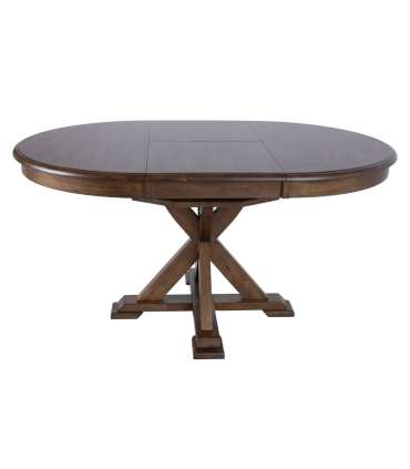 Söögilaud JAMES D106+46xH76cm, rustik tamm