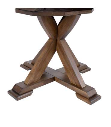 Söögilaud JAMES D106+46xH76cm, rustik ta