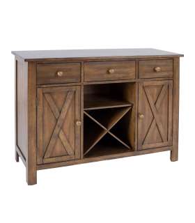 Kummut JAMES 120x46xH91cm, rustik tamm