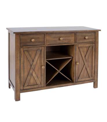 Kummut JAMES 120x46xH91cm, rustik tamm