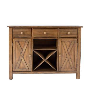 Kummut JAMES 120x46xH91cm, rustik tamm