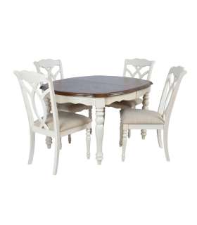 Обеденный стол LILY 137/182x106,5xH76cм, дуб