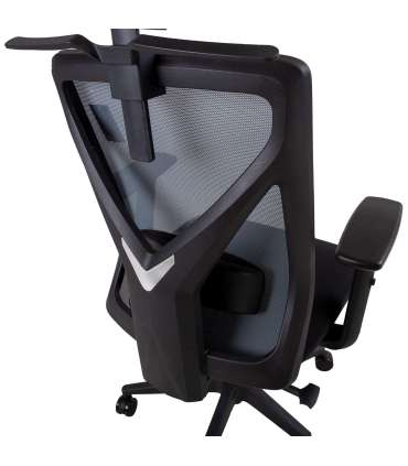 Töötool MIKE 64x65xH110-120cm, must/hall