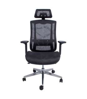 Töötool FLEX 70x70xH116-126cm, must