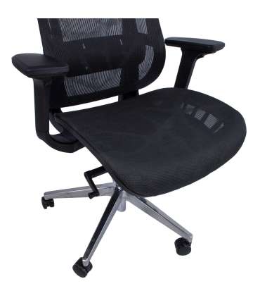 Töötool FLEX 70x70xH116-126cm, must