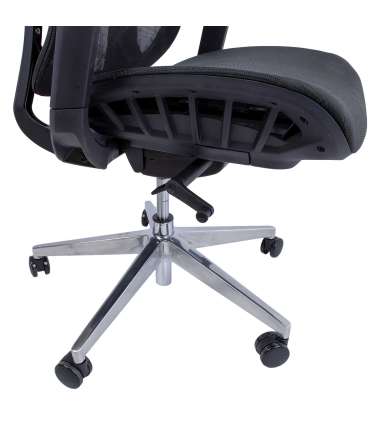 Töötool FLEX 70x70xH116-126cm, must