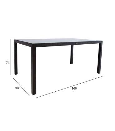 Садовый стол AMALFI 160x90x74см, серый