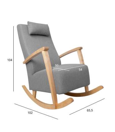 Кресло-качалка VENLA серый