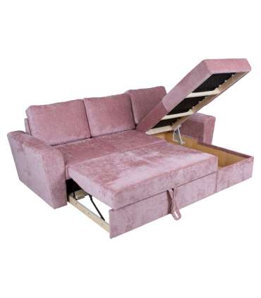 Nurgadiivanvoodi INGMAR 242x168/92xH92cm, roosa