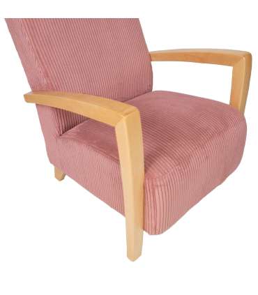 Tugitool VENLA 65,5x65xH104cm, roosa velvet