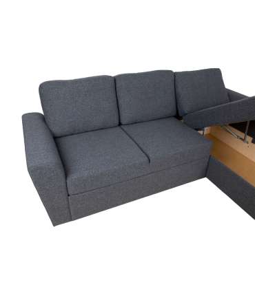 Nurgadiivanvoodi INGMAR 242x168/92xH92cm, tumehall