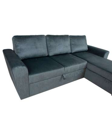 Nurgadiivanvoodi INGMAR 242x168/92xH92cm, roheline samet