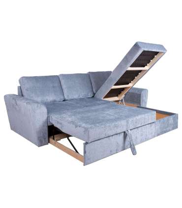 Nurgadiivanvoodi INGMAR 242x168/92xH92cm, sinakashall