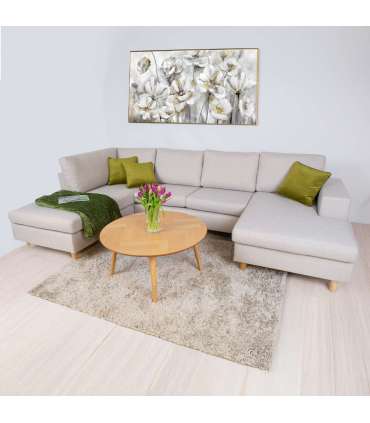 Nurgadiivan HARALD VN 318x185/140xH92cm, beež