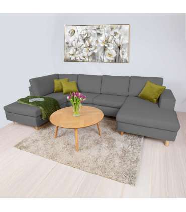 Nurgadiivan HARALD VN 318x185/140xH92cm, tumehall