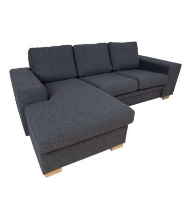 Nurgadiivan DAGMAR 237x90/146xH86cm, tumehall