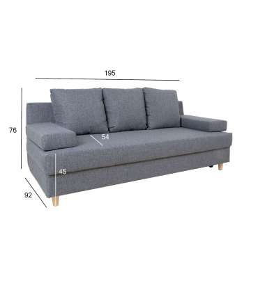 Diivanvoodi VELLA pesukastiga 195x92xH76cm, hall