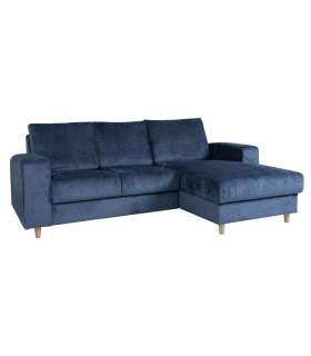 Nurgadiivan KARL PN 240x89/154xH92cm, tumesinine