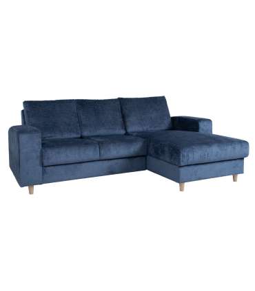 Nurgadiivan KARL PN 240x89/154xH92cm, tumesinine