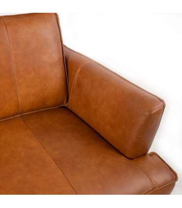 Диван LEO 136x86xH85см, светло-коричневый