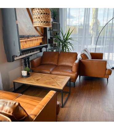 Diivan LEO 136x86xH85cm, helepruun