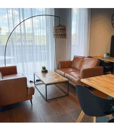 Диван LEO 136x86xH85см, светло-коричневый