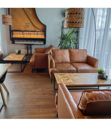 Диван LEO 194x86xH85см, светло-коричневый