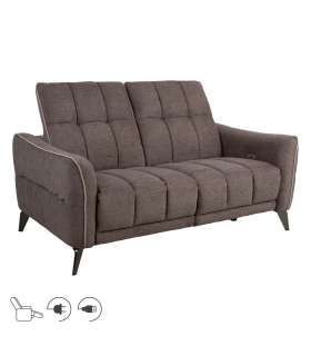 Diivan CATHY 2-kohaline elektriline recliner 162x100xH100cm, helepruun