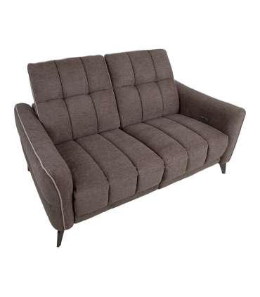 Diivan CATHY 2-kohaline elektriline recliner 162x100xH100cm, helepruun