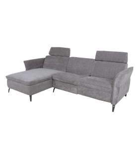 Nurgadiivan DAYTON VN, elektriline recliner 268x157/94xH100cm, helehall