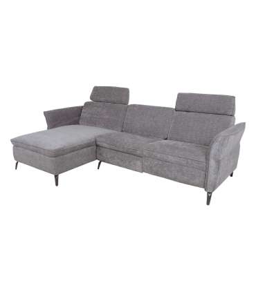 Nurgadiivan DAYTON VN, elektriline recliner 268x157/94xH100cm, helehall