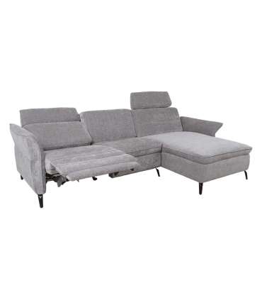 Nurgadiivan DAYTON PN, elektriline recliner 268x94/157xH100cm, helehall
