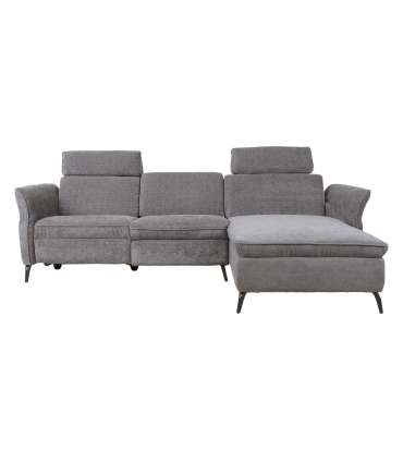 Nurgadiivan DAYTON PN, elektriline recliner 268x94/157xH100cm, helehall