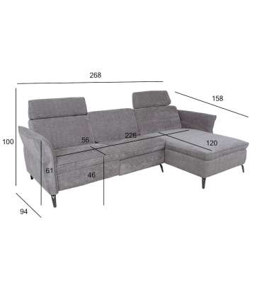 Nurgadiivan DAYTON PN, elektriline recli