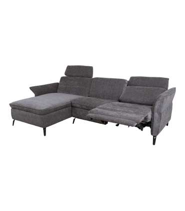 Nurgadiivan DAYTON VN, elektriline recliner 268x157/94xH100cm, tumehall
