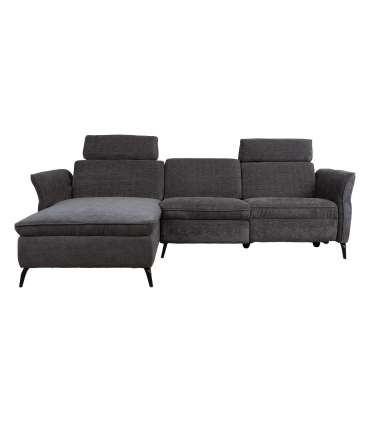 Nurgadiivan DAYTON VN, elektriline recliner 268x157/94xH100cm, tumehall